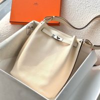 Hermes so kelly 22 shoulder hobo bag SHW -vert olive calfskin full handmade boutique inclusion