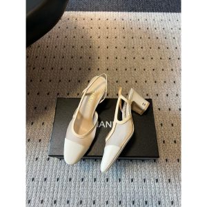 Chanel fish-net slingback heel pump size35-40