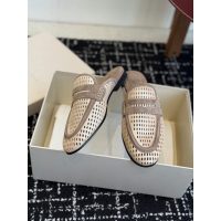 Brunello women's lazer-cut perforated flat mules half drag slide slipper sandal size35-40 - 图片 7