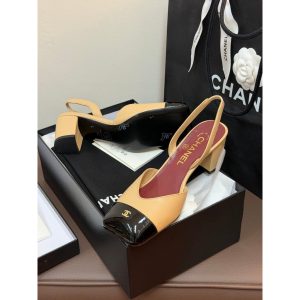 Chanel Block-Heel Slingback Pumps size35-40