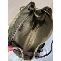 Olive Prada route large Tote Bag with cargo pocket
