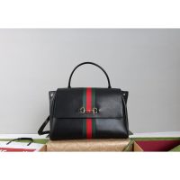 Gucci Paparazzo top-handle handbag shoulder crossbody flap messenger bag with horsebit decoration - 图片 2