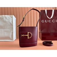 Gucci mini open bucket handbag with horsebit decoration - 图片 2
