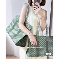 news arrive goyard canvas open shopper handbag holiday travel carryall handbag resort beach tote - 图片 3
