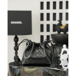 Chanel lambskin Mini Drawstring bucket Pouch Bag