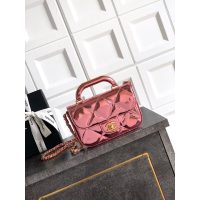 Chanel East-West Top Handle Baguette/mini handbag in metallic patent leather