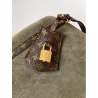 Louis Vuitton LV Express MM Khaki Suede Shoulder Bag