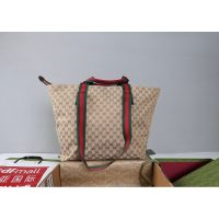 GG canvas Gucci foldable shopper handbag large-capacity coummuter tote double size - 图片 3
