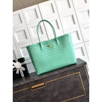 Chanel shopping Tote in mint Croco-Effect Calfskin