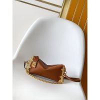 Women's Louis Vuitton LV Slim Trunk Handbag in brown Calfskin and silver hardware