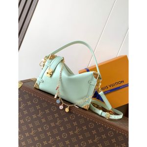 Louis Vuitton Mint Calfskin Side Trunk MM Shoulder Bag Women