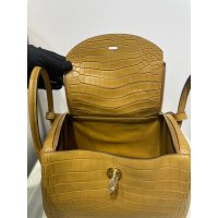 Crocodile Her^^m lindy 26 boston shopper handbag large luxury designer tote travel keepall handbag - 图片 4