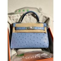 ostrich Hermes mini kelly pochette GHW full handmade boutique inclusion