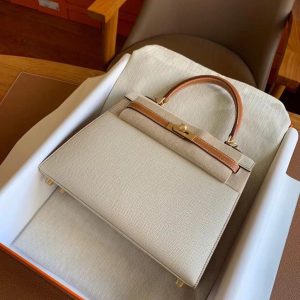 Hermes bicolor kelly 25 handbag-epsom calfskin GHW full handmade boutique inclusion