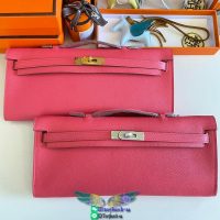 Epsom Hermes kelly cut 31 clutch evening cocktail pouch full handmade/boutique inclusion