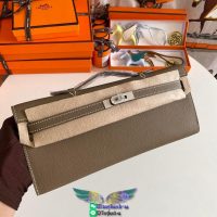 Epsom Hermes kelly cut 31 clutch evening cocktail pouch full handmade/boutique inclusion