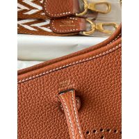 Hermes mini evelyne shoulder tote bag GHW in togo calfskin full handmade/boutique inclusion