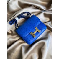 Hermes ostrich constance 24 shoulder messenger flap GHW full handbag /boutique inclusion