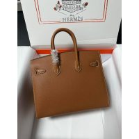 Hermes birkin 25 sellier handbag -gold brown epsom calfskin GHW full handmade boutique package