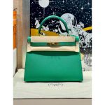 epsom Hermes kelly 25 tiop-handle handbag GHW with special horseshoe stamp full handmade