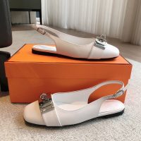 Hermes suede ballet flat slingbacks daily slip-on pump size35-42