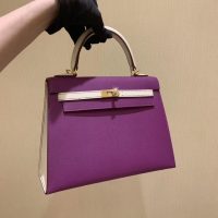 epsom Hermes kelly 25 bicolor handbag GHW full handmade boutique package