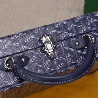 goyar canvas petite trunk handbag compact suitcase sling crossbody shoulder messenger bag - 图片 8