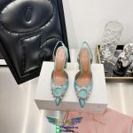 Pre-order amina muanddi slingback party wedding shoes sunflower-detailed velvet heel pump sandal 35-