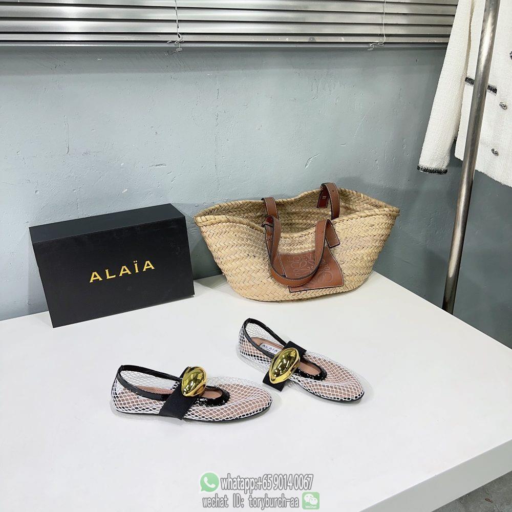 ph-11134201-820lb-mqspcd6s6ozl46.jpg Alaia ladies mesh flat ballet shoes foldable Mary Jane boat shoes daily casual pump size35-42 - 图片 1
