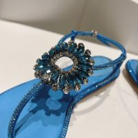 sunflowwer-crystal Rene Caovilla flat summer sandal resort beach sandal slipper size35-42 - 图片 8