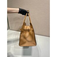 Prada Large Leather Tote Bag with Buckles