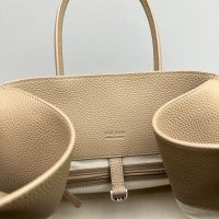 The Row margaux 15 shell belt shopper tote convertible travel carryall handbag in grainy calfskin - 图片 5