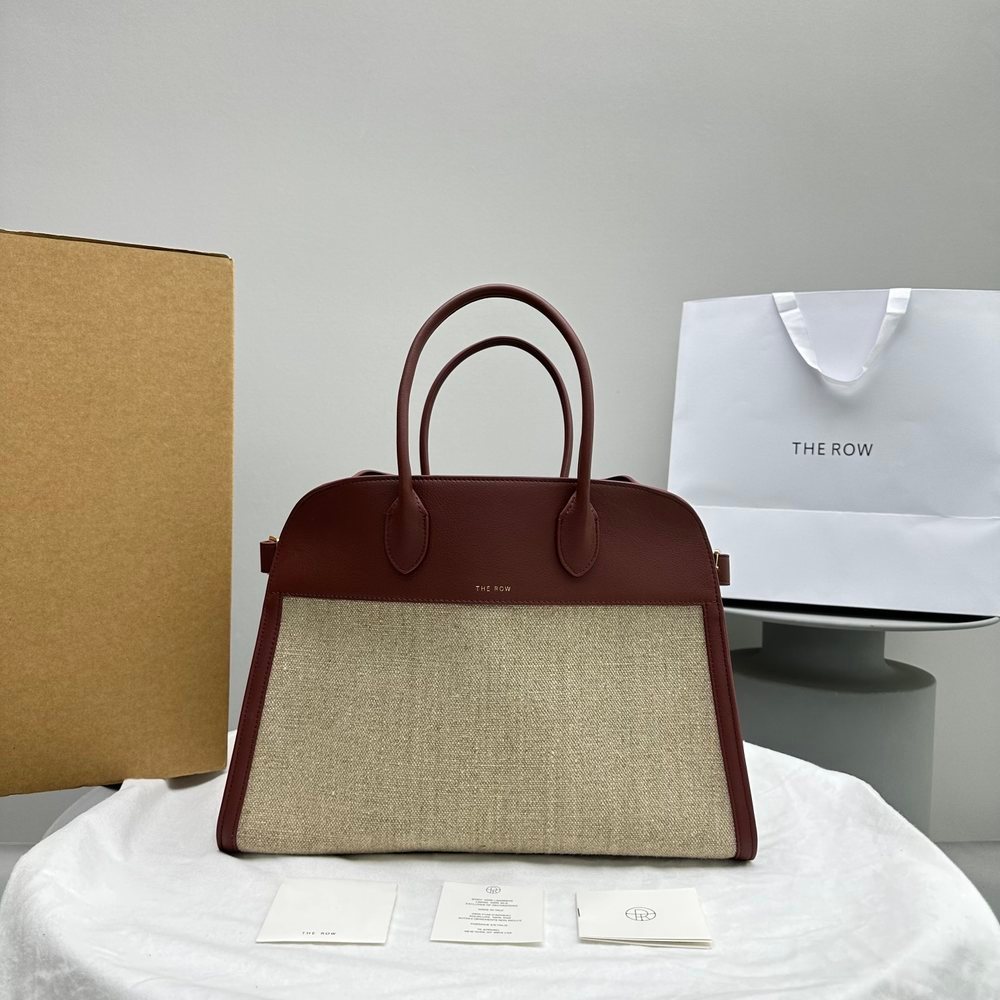 ph-11134201-820lb-mqspm3hwk4jxab.jpg The Row margaux 15 canvas shopper tote weekender travel carryall handbag in smixed material - 图片 1