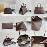 The Row margaux 15 shoulder shopper tote convertible travel carryall handbag in smooth calfskin - 图片 9