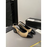 Chanel chunky heel slingback pump size 35-40 4.5CM height
