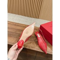 Valentino kitten heel slingback pump mesh heel sandal bride wedding party footwear size35-40 - 图片 3