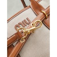 Canvas Miu Miu medieval shoulder tote bag holiday resort beach tote in two size - 图片 4