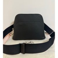 Hermes Bolide Messenger Bag in Etain Togo calfskin SHW full handmade boutique package