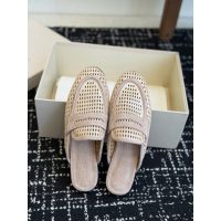 Brunello women's lazer-cut perforated flat mules half drag slide slipper sandal size35-40 - 图片 6