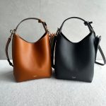 women's Celine shoulder bucket tote slouchy handbag with detachable card pouch