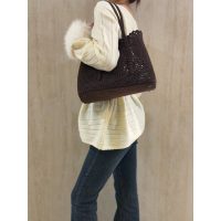 Alaia laser-cut perforated neverfull carryall handbag shoulder tote with detachable clutch - 图片 3