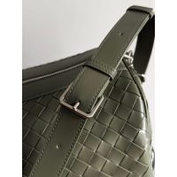Intrecciato BV woven weekender cuffle handbag/travel carryall luggage bag/boarding handbag - 图片 5