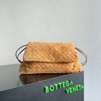 BV woven drawstring cosmetic pouch/cloud-shaped puffy cocktail clutch/sling shoulder bag - 图片 5
