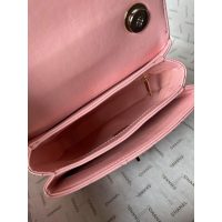 lambskin Chanel Trendy CC Top-Handle Flap Bag-thick pink