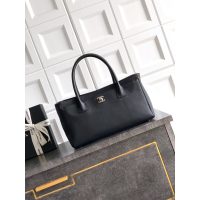 Large Chanel burgundy Preppy Coco Shopping Tote Bag in caviar calfskin