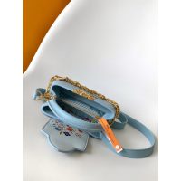 Louis Vuitton LV east-west mini capucines handbag in grainy calfskin