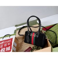 suede Gucci web-stripe boston shopper handbag weekend duffle tote - 图片 6