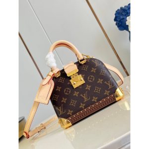 Louis Vuitton LV Alma Trunk Bag in Damier Canvas and Calfskin