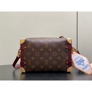 Louis Vuitton Side Trunk Monogram Canvas Calfskin Bag Women