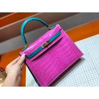 Hermes bicolor kelly 25 handbag GHW with horseshoe stamp in alligator full handmade/boutique inclusion